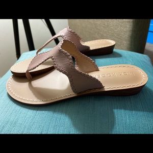 NIB Jack Rogers Leather Sandals Demi Wedge Sz. 7